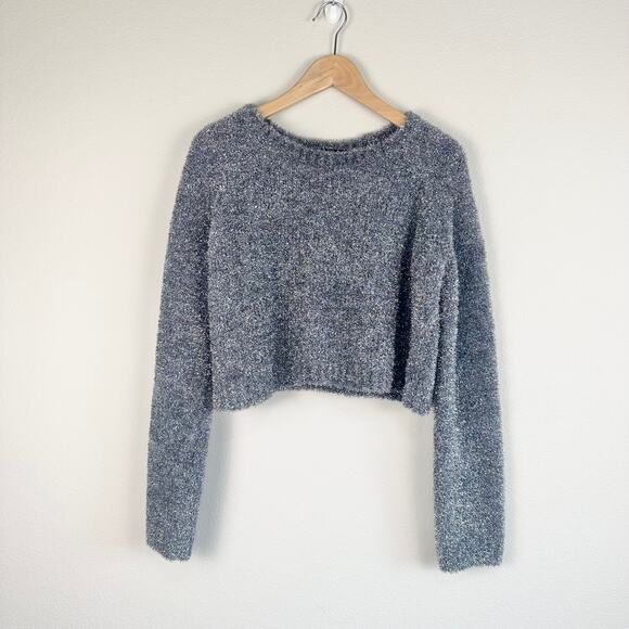 ALL SAINTS | Women's Rosetta Tinsel Cropped Sweater EUC | Medium - Picture 2 of 7